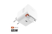 Mobile - Adapters & Chargers - FIXED Super Fast Dual USB-C Charger with retractable cable 65W White - FIXCG65R-2C-WH
