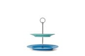 Bordsdukning - Lyngby Porcelæn - Rhombe Color Etagere 27 cm - Blue & Green - 201991