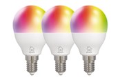 Smarta Hem - Deltaco Smart - LED light bulb - E14 - 5 W - RGB light - 2700-6500 K - white (pack of 3) - SH-LE14G45RGB-3P