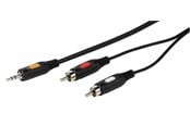 Ljudkabel - Vivanco Audio Cable 1x3.5mm / 2xRCA 2.5m Black - 4008928460315