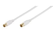 Antennkabel - Vivanco 90dB Antenna Cable 2x shield 15m White - 4008928481327