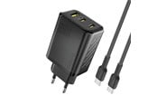 Mobile - Adapters & Chargers - Dudao A29C 65W GaN Wall Charger + USB-C Cable - Black - 6976625334933