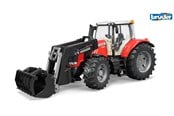 Leksaksbil - Bruder Massey Ferguson 7624 traktor med frontlastare leksak - BR3047