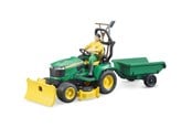 Leksaksbil - Bruder bworld John Deere gräsklippare med släp leksak - BR62104