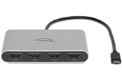 USB Hub - OWC USB-C Quad HDMI 4K Display Adapter with DisplayLink USB Hub - 4 porte - Silver - OWCCADPDL4HDMI