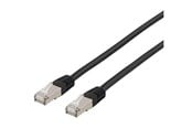 Nätverkskabel - Deltaco patch cable - 15 m - black - Svart - 15m - STP-615SAU