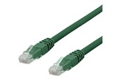 Nätverkskabel - Deltaco TP-60GAU - patch cable - 50 cm - green - Grön - 0.5m - TP-60GAU