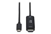 Displaykabel - Eaton Tripp Lite Series USB C to HDMI Adapter Cable 4K 60Hz HDR HDCP 2.2 DP 1.4 Alt Mode Black 3ft - U444-003-HDR4BE
