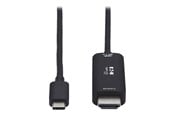 Displaykabel - Eaton Tripp Lite Series USB C to HDMI Adapter Cable 4K 60Hz HDR HDCP 2.2 DP 1.4 Alt Mode Black 6ft - U444-006-HDR4BE
