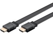 Displaykabel - Pro HDMI 2.1 Flat - 1m - Svart - HDMI2.1Flat-1m-Black