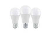 Glödlampor - EGLO LED-glödlampa A60 11W 1055LM 3000K 3 ST OPAL E27 - 117524