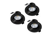 Lampor - EGLO SALABATE INBYGGD. SET Ø88 3X450LM 4000K DÄMPARE. IP44 SVART - 31867