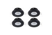Lampor - EGLO MAZUBY 1 INBYGGD. SET Ø85 4X500LM 3000K DÄMPARE. IP44 SVART - 31884