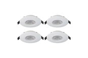 Lampor - EGLO MAZUBY INBYGGD. SET Ø88 4X500LM 3000K IP65 VIT - 31886