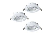 Lampor - EGLO MAZUBY INBYGGD. KIP SET Ø87 GU10 3X345LM VIT - 31923