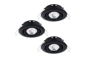 Lampor - EGLO SALICETO MINI-PUCK INBYGGD. KIP Ø77 3X350LM 3000K DAMP. SVART - 31929