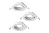 Lampor - EGLO AGULO 1 INBYGGD. SET Ø85 3XGU10 VIT - 75788