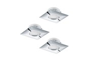 Lampor - EGLO PINEDA INBYGGD. SET 3X500LM 78X78 KROM - 95802