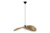 Lampor - EGLO SIRUELA PENDANT 800X600 E27 SVART/NATUR FSC - 31992
