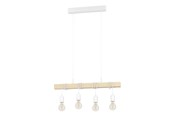 Lampor - EGLO TOWNSHEND LÅNGBORD 4L VIT/TRÄ - 33164