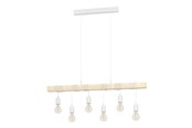 Lampor - EGLO TOWNSHEND LÅNGBORD 6L VIT/TRÄ - 33165
