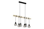 Lampor - EGLO TOWNSHEND 5 LÅNGBORD 6L SVART/TRÄ - 43133