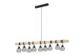 Lampor - EGLO TOWNSHEND 5 LÅNGBORD 9L SVART/TRÄ - 43134