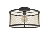 Lampor - EGLO DELLOW TAKLAMPA E27 Ø450 SVART/MÄSSING - 43603