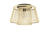 Lampor - EGLO HYKEHAM TAKLAMPA E27 Ø380 NATUR - 43851