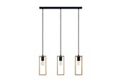 Lampor - EGLO LITTLETON LÅNGBORD L710 3XE27 SVART/TRÄ FSC - 44052