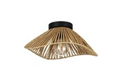 Lampor - EGLO AVIST TAK Ø390 E27 SVART/NATUR FSC - 44071