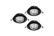 Lampor - EGLO FAVAZZINA INBYGGD. KIP Ø88 GU10 3X4,9W 3X400LM SVART - 901755