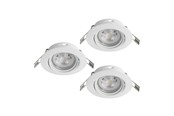 Lampor - EGLO FAVAZZINA INBYGGD. KIP Ø88 GU10 3X4.9W 3X400LM VIT - 901756