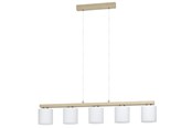 Lampor - EGLO CASTRALVO LÅNGBORD E27 5L BS/TRÄ/VIT - 98591