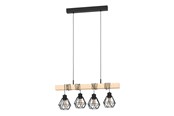 Lampor - EGLO TOWNSHEND 5 LÅNGBORD 4XE27 L700 SVART/TRÄ - 34041