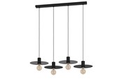 Lampor - EGLO IKESTON LÅNGBORD 4L E27 SVART/RUTNÄT - 43732