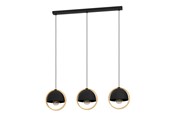 Lampor - EGLO CALLOW LÅNGBORD E27 SVART/TRÄ FSC - 43756