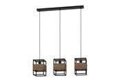 Lampor - EGLO DEVESHAM LÅNGBORD 3XE27 SVART TRÄ - 43805