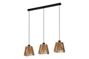 Lampor - EGLO LAVISTER LONG TABLE L910 3XE27 SVART/NATUR FSC - 44073