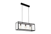 Lampor - EGLO CHARTERHOUSE LÅNGBORD 3L SVART/KLAR - 49393
