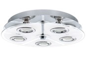 Lampor - EGLO CABO TAKLAMPA 5X3W KROM/VIT - 30933