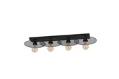 Lampor - EGLO IKESTON TAKLAMPA 4L E27 SVART/BER - 43729