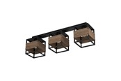 Lampor - EGLO EVESHAM TAKLAMPA 3XE27 SVART TRÄ - 43804