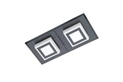 Lampor - EGLO MASIANO 1 VÄGG/TAK 2X340LM SVART/SATIN - 99362