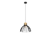 Lampor - EGLO STILLINGTON PENDANT E27 SVART/TRÄ - 43769