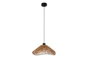 Lampor - EGLO LAVISTER HÄNGSMYCKE Ø390 E27 SVART/NATUR FSC - 44072