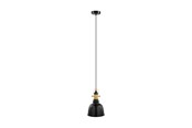 Lampor - EGLO GILWELL PENDANT Ø185 SVART/MÄSSING - 49693