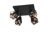 Lampor - EGLO KARTONG 7 SPOT 370X370 4XE27 SVART/ANTIK KOPPAR - 43718