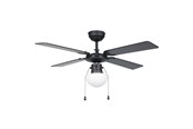 Lampor - EGLO FORTALEZA AC E27 SVART/NATURLIG FLÄKT - 35122