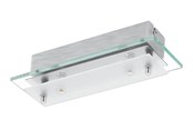 Lampor - EGLO FRES 2 VÄGG 2L 250X85 SATIN/KLAR - 93885
